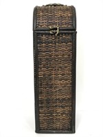 Decorative weave wood wine box