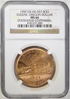 1959 OR HK-557 SO CALLED DOLLAR, NGC MS-66