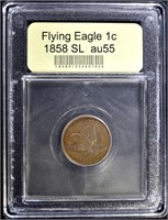 1858 S.L. FLYING EAGLE USCG GRADED AU
