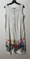 Vintage Polka Dot and Floral Dress