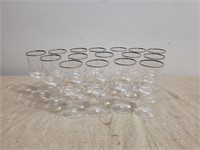 (16) Lenox Crystal Desire Juice Glasses Handblown