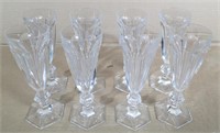 EIGHT BACCARAT CRYSTAL HARCOURT CHAMPAGNE FLUTES