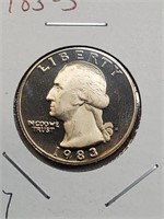 1983-S Clad Proof Washington Quarter