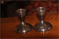 Pair of Weighted Sterling Candle Holders