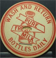 Wash and return vintage milk cap