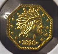 1898 one California gold token