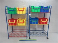 COLORFUL CHILDREN'S TOY ORGANIZER STANDS