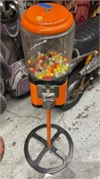 PENNY STEEL & GLASS GUMBALL/JELLY BEAN MACHINE