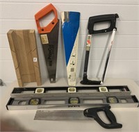 Levels, Hand Saws etc (NO SHIPPING)