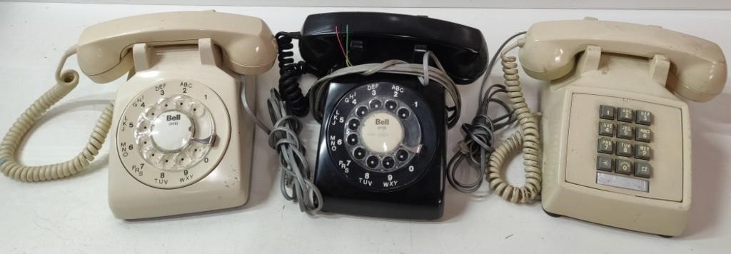 3 Antique Phones