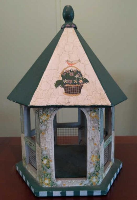 Wooden birdhouse decor