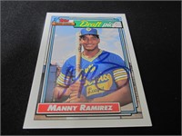 1992 TOPPS MANNY RAMIREZ AUTOGRAPH RC