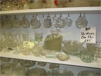Contents of Shelf - Glass Ware / Sugar & Creamers