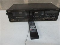 JVC Double Cassette Deck with Remote