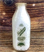 Vintage 1 Quart Sunbeam Farms Milk Jar