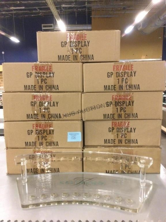 Box of 10 New acrylic pen displays. Marked