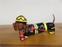 Dachshund Fire Fighter Dog Figurine