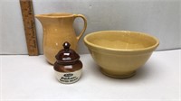 ANTIQUE KITCHEN POTTERY STONEWARE LOT