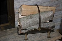 Fireplace Log Holder & Logs