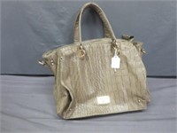 Beige Street Level Leather Purse / Handbag