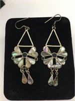 Sterling and Mother of Pearl earrings set