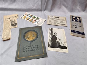 McKinley Memorabilia, Vintage Maps & Misc.