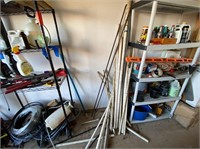 Lot of assorted PVC pipe and rebar