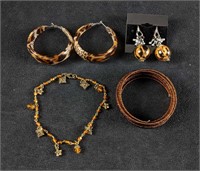 Brown Bracelet and Earring Sets
