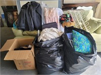 Huge Lot Of Blankets, Pillows & Clothes