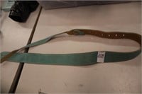 TURQUOISE LEATHER GUITAR STRAP