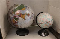 TWO WORLD GLOBES