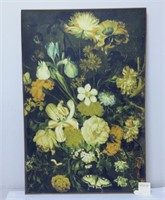 Black Floral Canvas Print