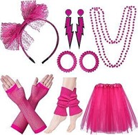 80s Accessories Set with Fishnet