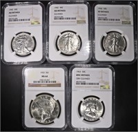 (5) NGC GRADED COINS