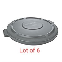 Lot of 6 Rubbermaid Brute Round Flat Top Lid  32 G