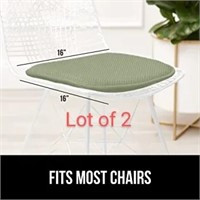 Set of 2 Gorilla Grip Memory Foam Chair Cushions,