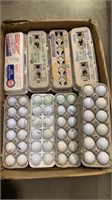 16 egg cartons of used golf balls - all different