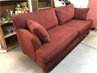 Comfortable Burgundy Red Sofa (Minor Tears)