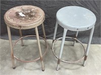 Metal Shop Stools (2)