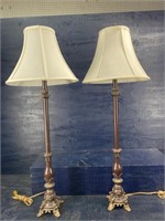 PAIR OF TALL DECORATOR BUFFET TABLE LAMPS