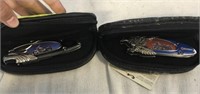 2 FRANKLIN MINT FOLDING KNIVES-HARLEY D.