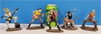 5 PC SNAKES AND BONES ROCK BAND FIGURINES