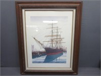 ~ " Star of India " Tall Ship Print on Linen by
