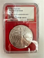 2016 Silver Eagle Coin 30th Anniversary MS 70 NGC