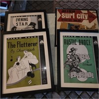 3 Vintage Framed Sheet Music- aapp12" x 15.5" &