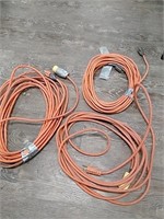 Three extension cords