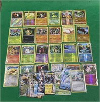 a lot of Pokémon cards various years