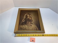 Vtg 1941 Jesus Litho Print