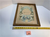 1914 German Birth Certificate Framed
