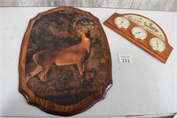 Deer Plaque & Thermometer